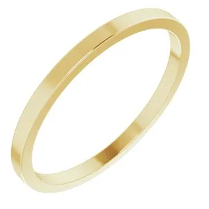 10K Yellow 1.5 mm Flat Band Size 10.5