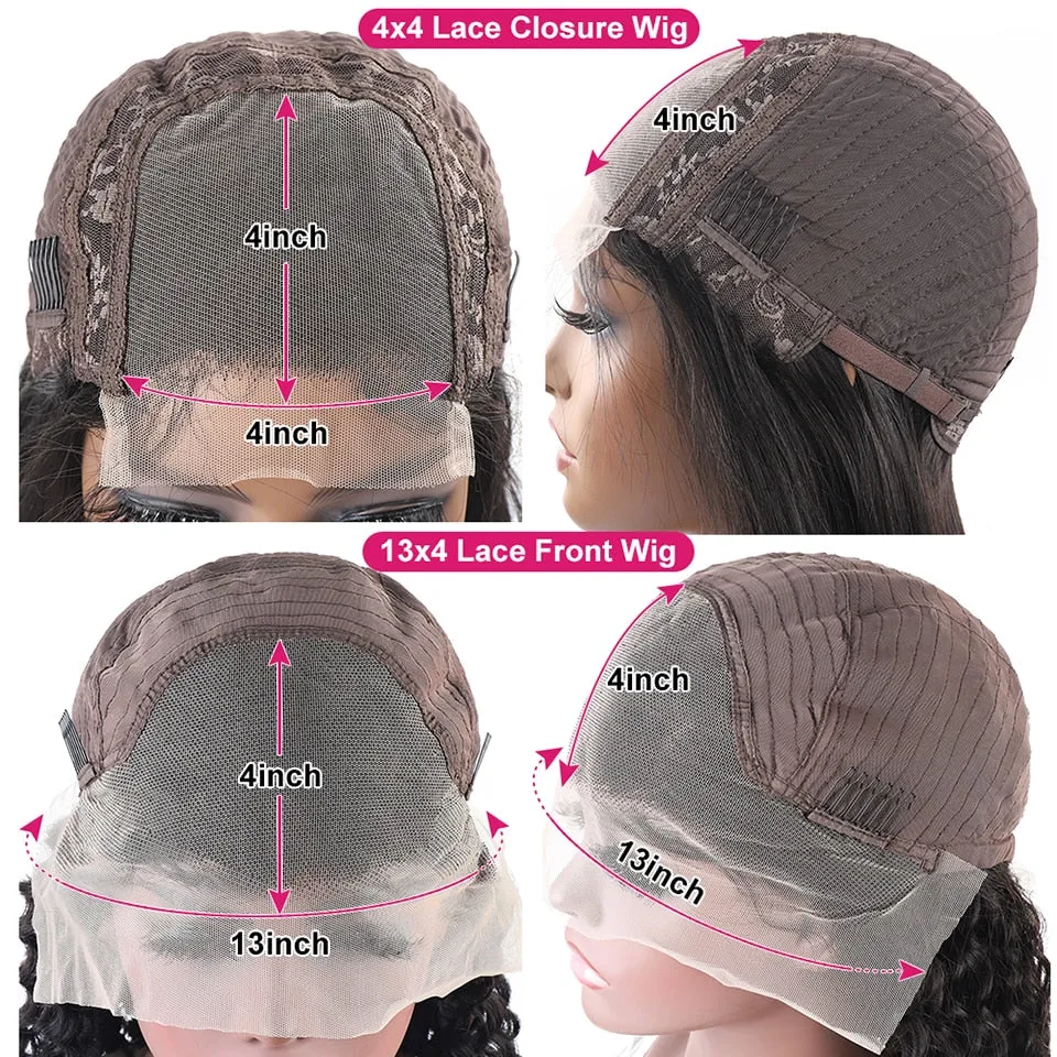 13x4/13x6 Malaysian Loose Deep Wave Lace Frontal Human Hair Wigs for Women