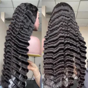 13x4/13x6 Malaysian Loose Deep Wave Lace Frontal Human Hair Wigs for Women