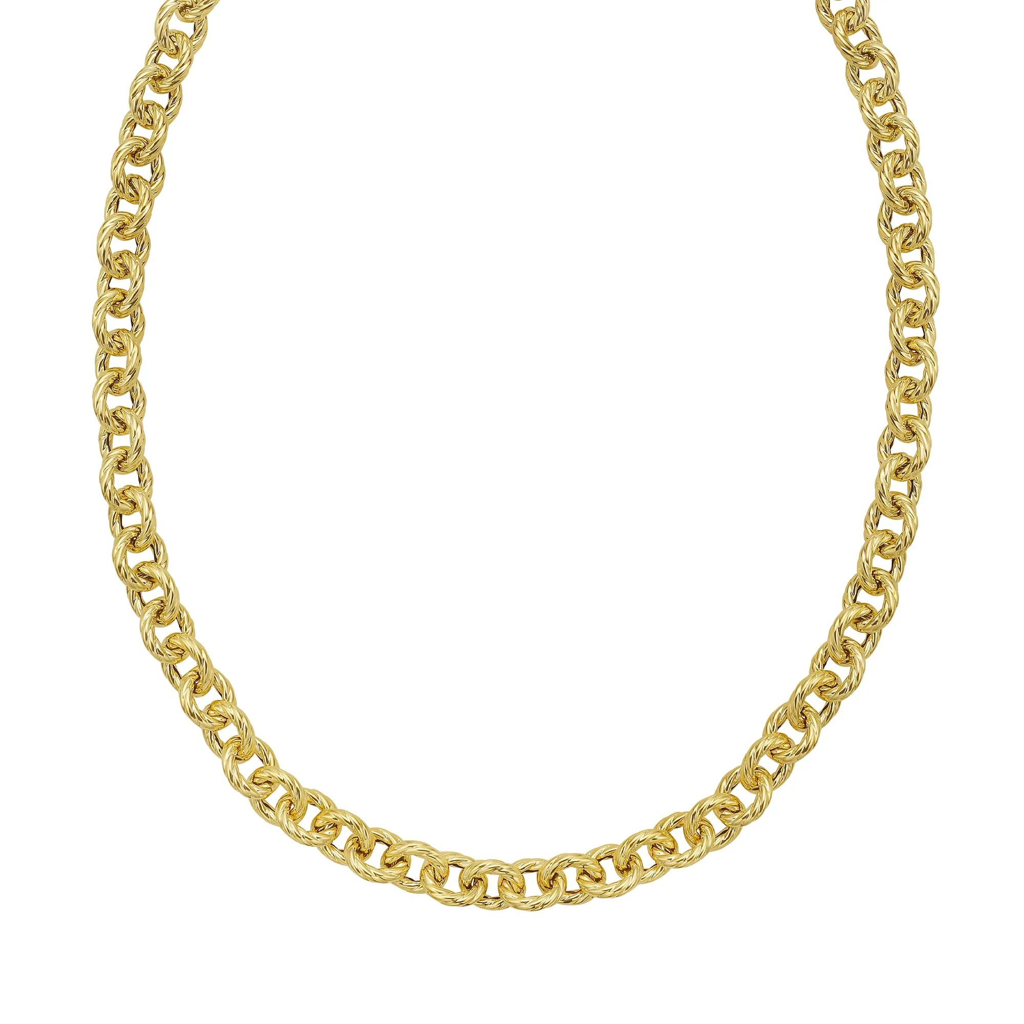 14K Gold Rope Link Necklace