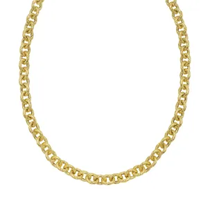 14K Gold Rope Link Necklace