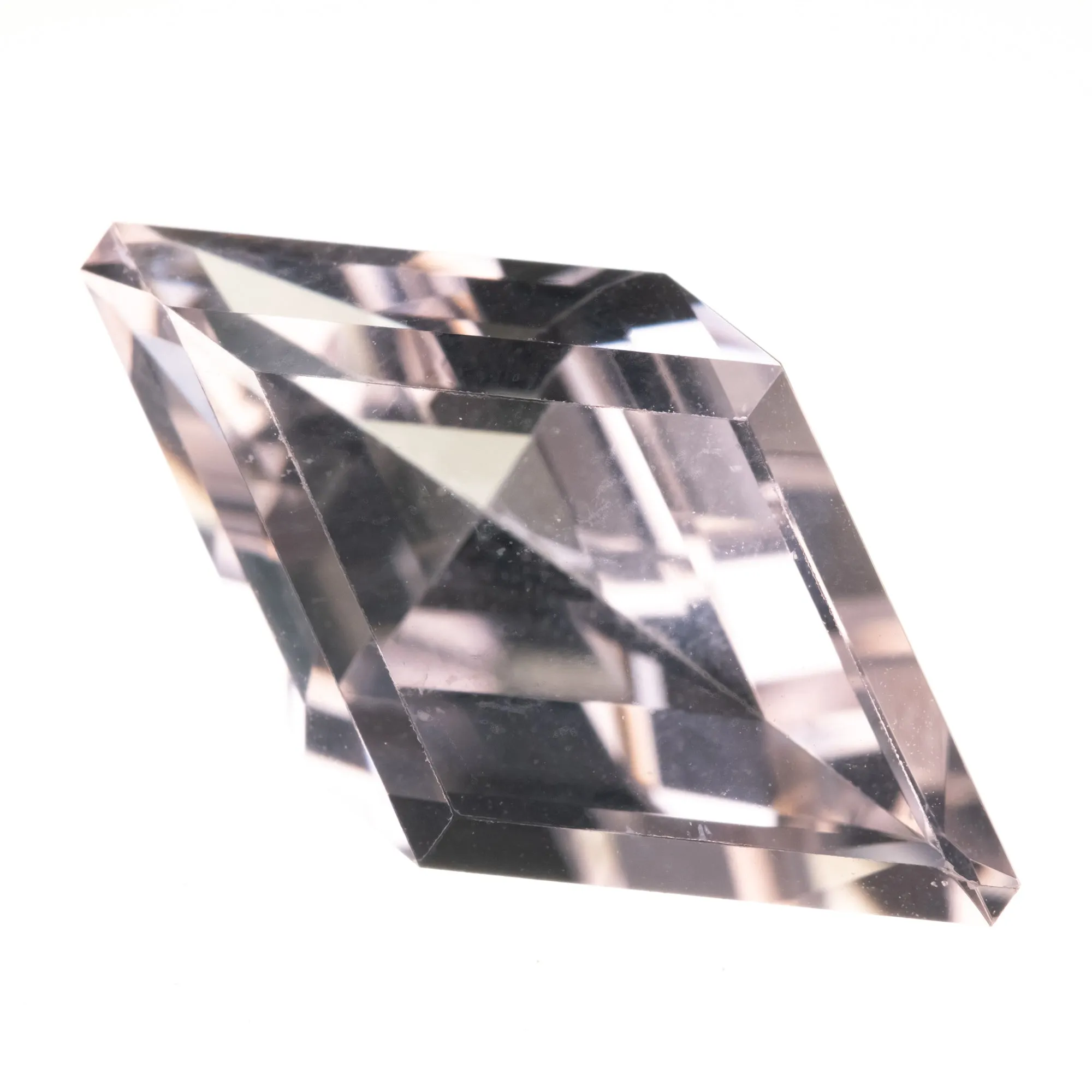 3.69 Carat Light Pink Brilliant Cut Kite Morganite