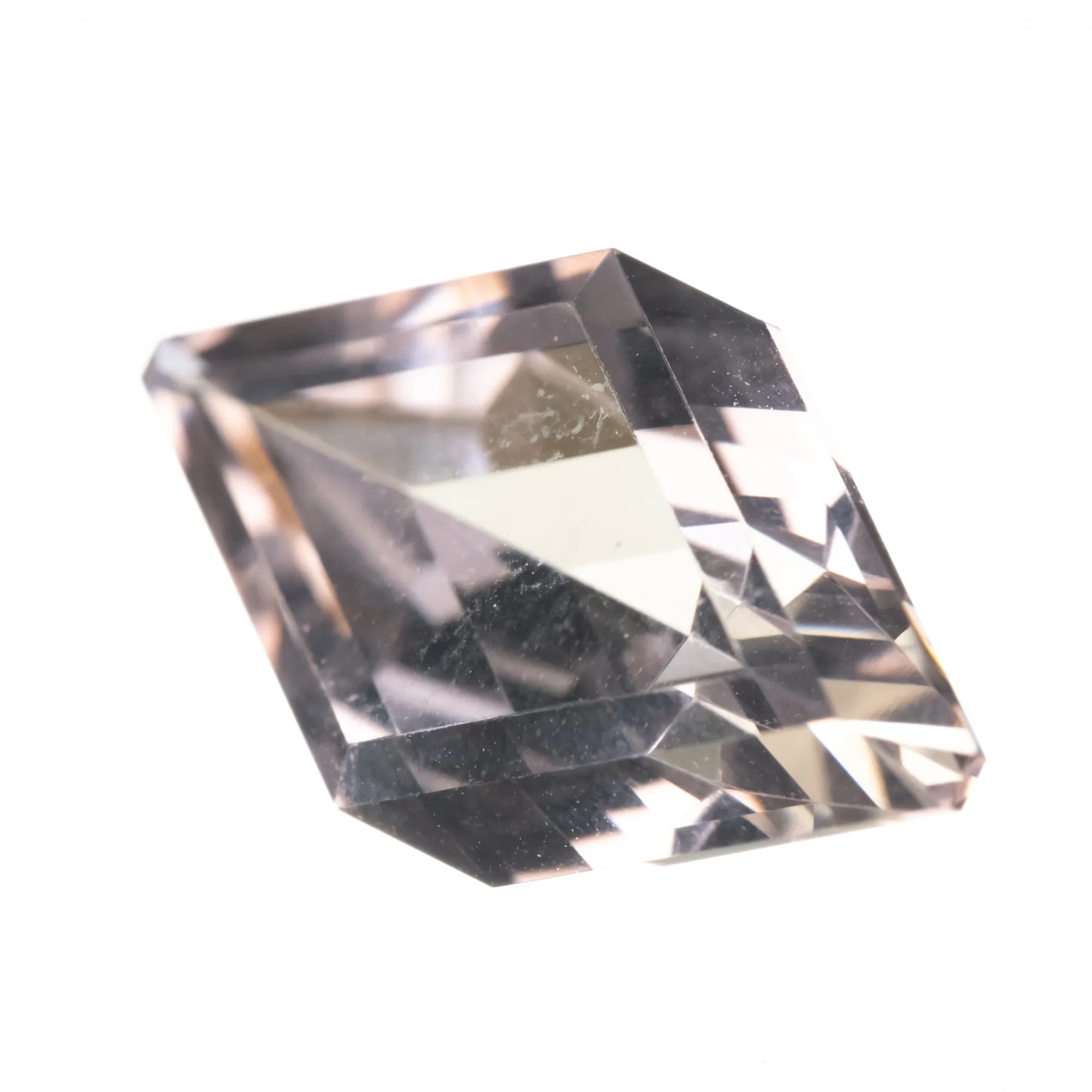 3.69 Carat Light Pink Brilliant Cut Kite Morganite