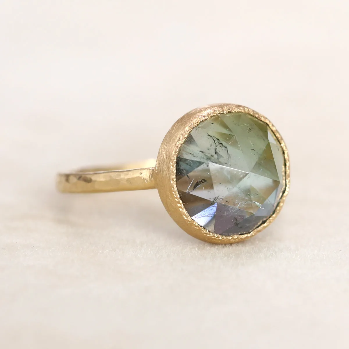 4.00ct pale green tourmaline ring