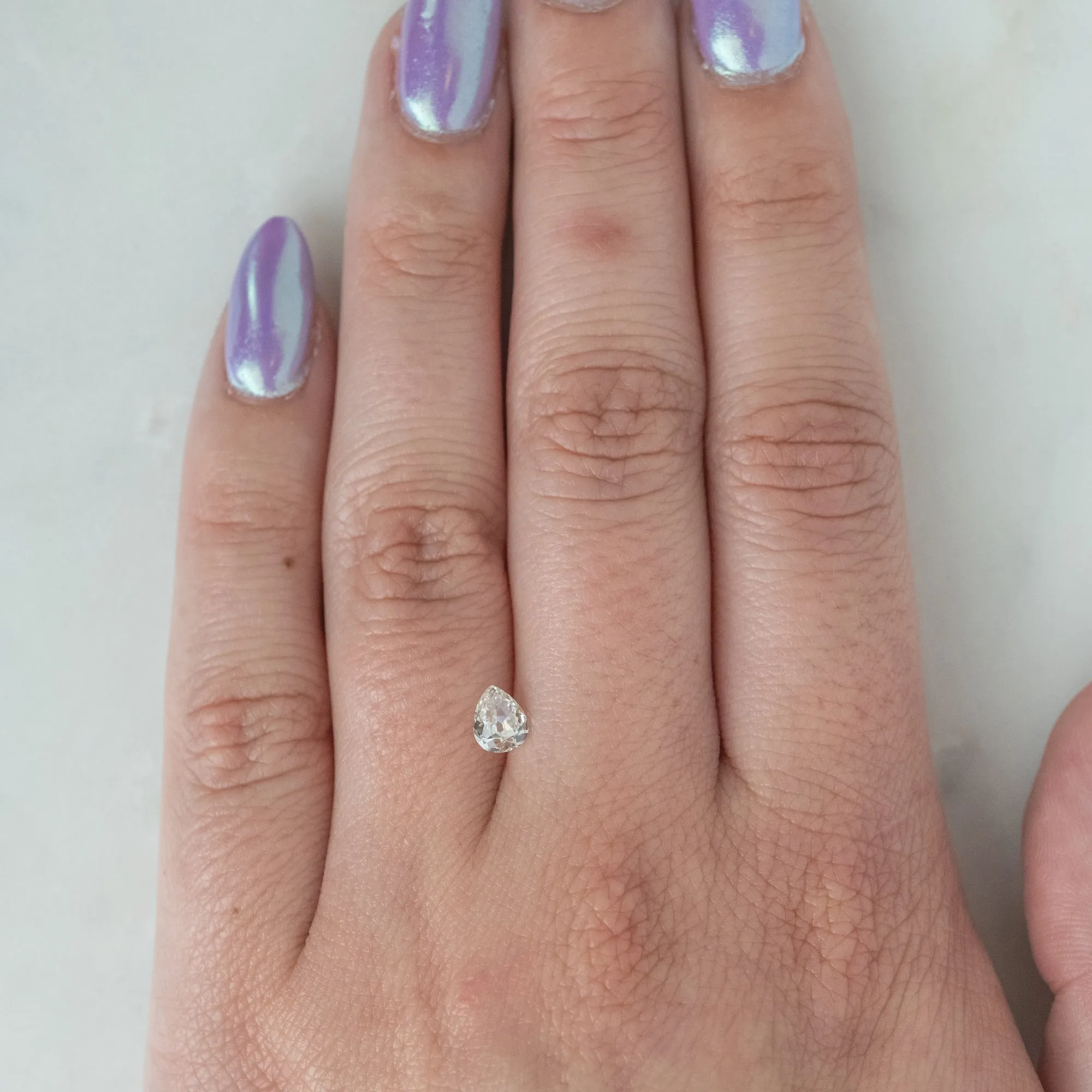 .60 Carat Clear European Cut Pear Diamond