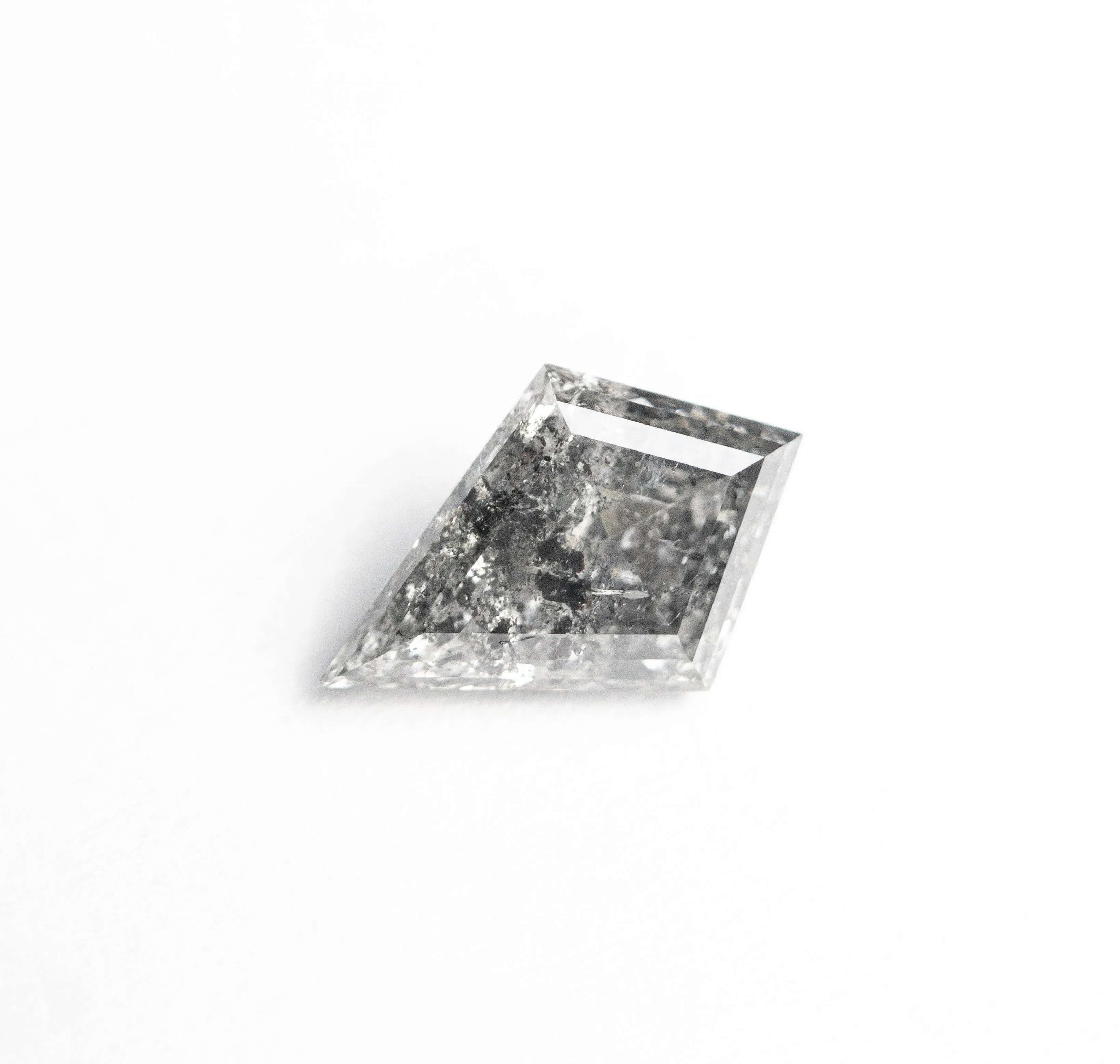 .96 CARAT CANADIAN SALT AND PEPPER DOUBLE CUT KITE DIAMOND