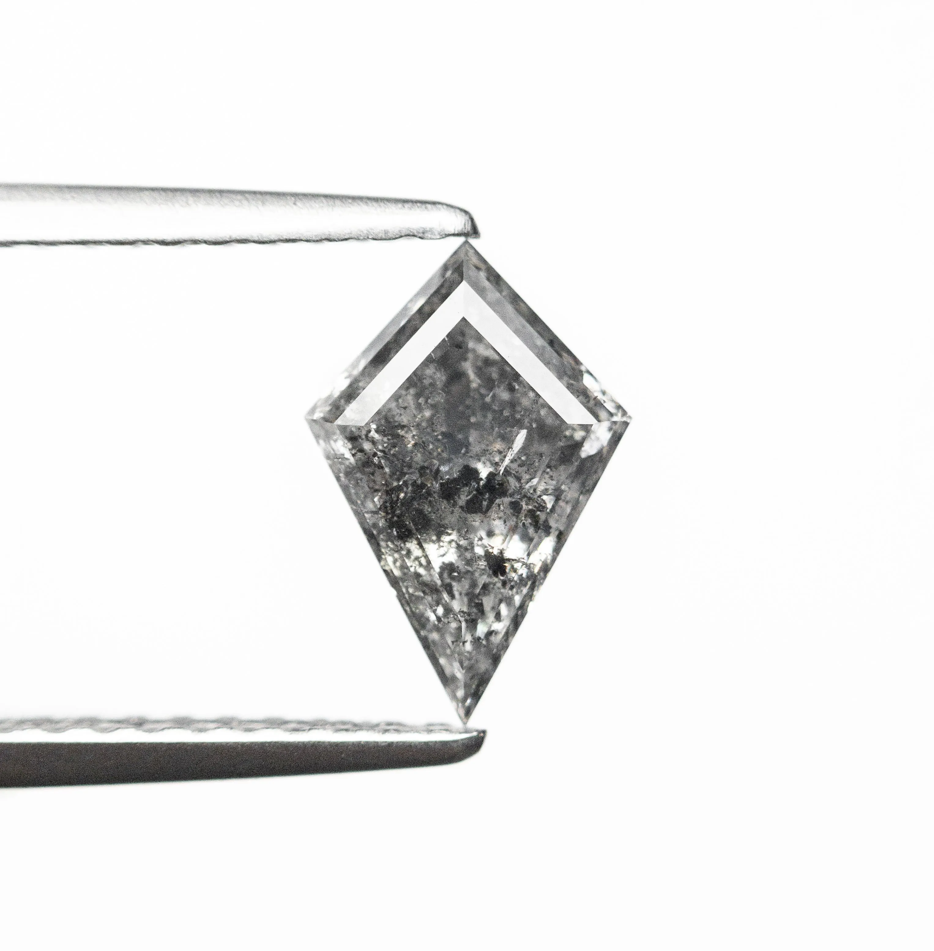 .96 CARAT CANADIAN SALT AND PEPPER DOUBLE CUT KITE DIAMOND