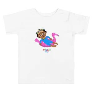'Akili at the pool' Toddler Short Sleeve Tee