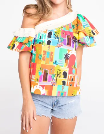 Alden Adair Farah Top - Casablanca
