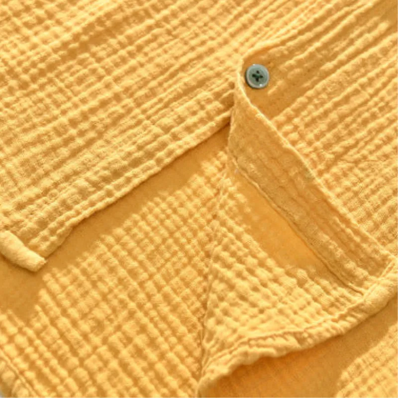 Alden | Men's Lightweight Crinkled Button-Up Shirt | Long Sleeve