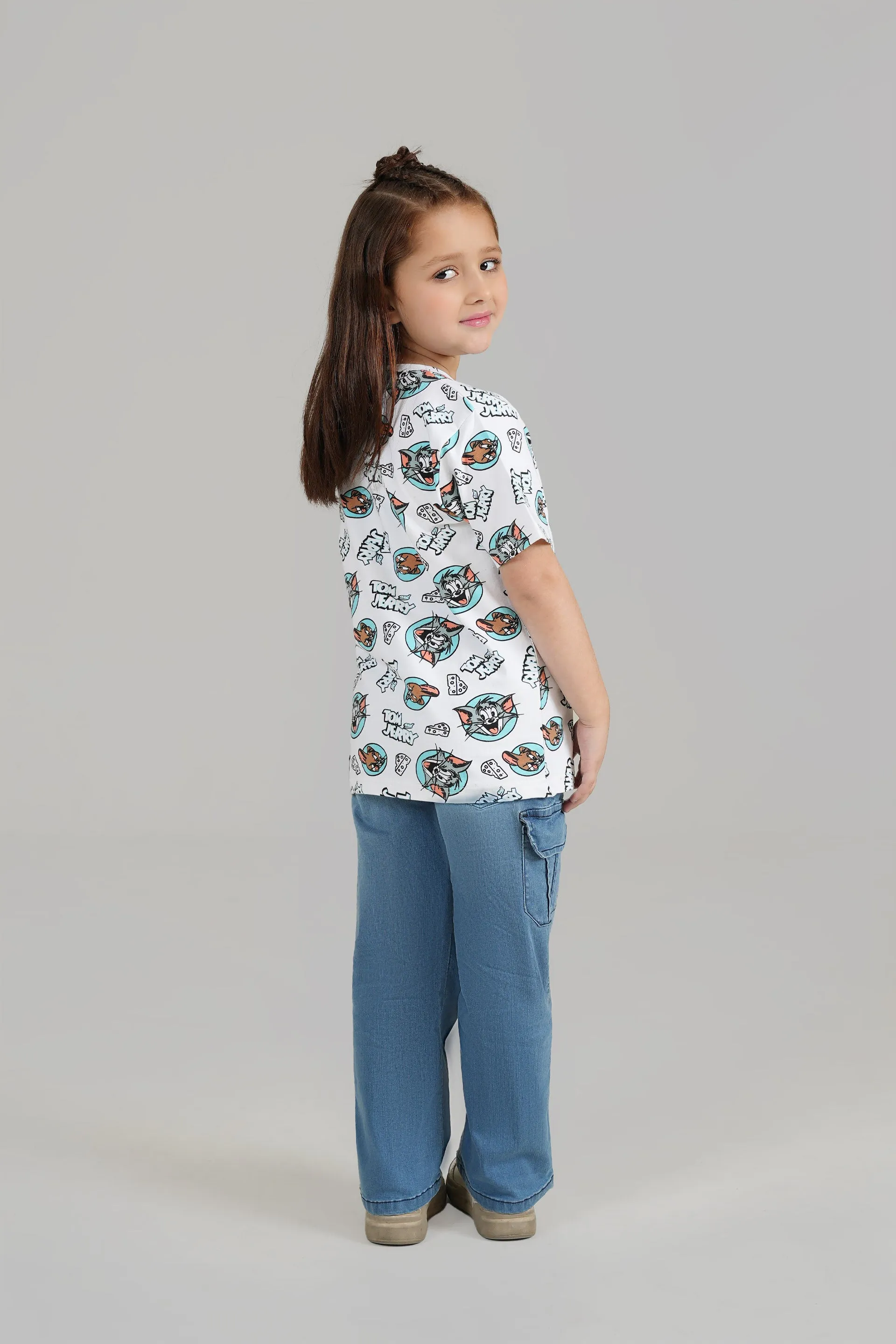 All Over Tom & Jerry Print T shirt