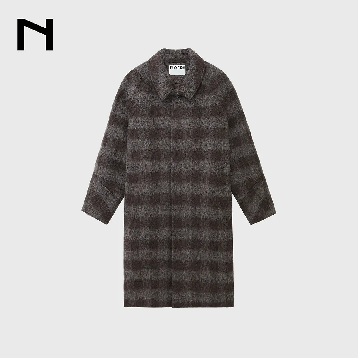Alpaca Mohair Plaid Coat