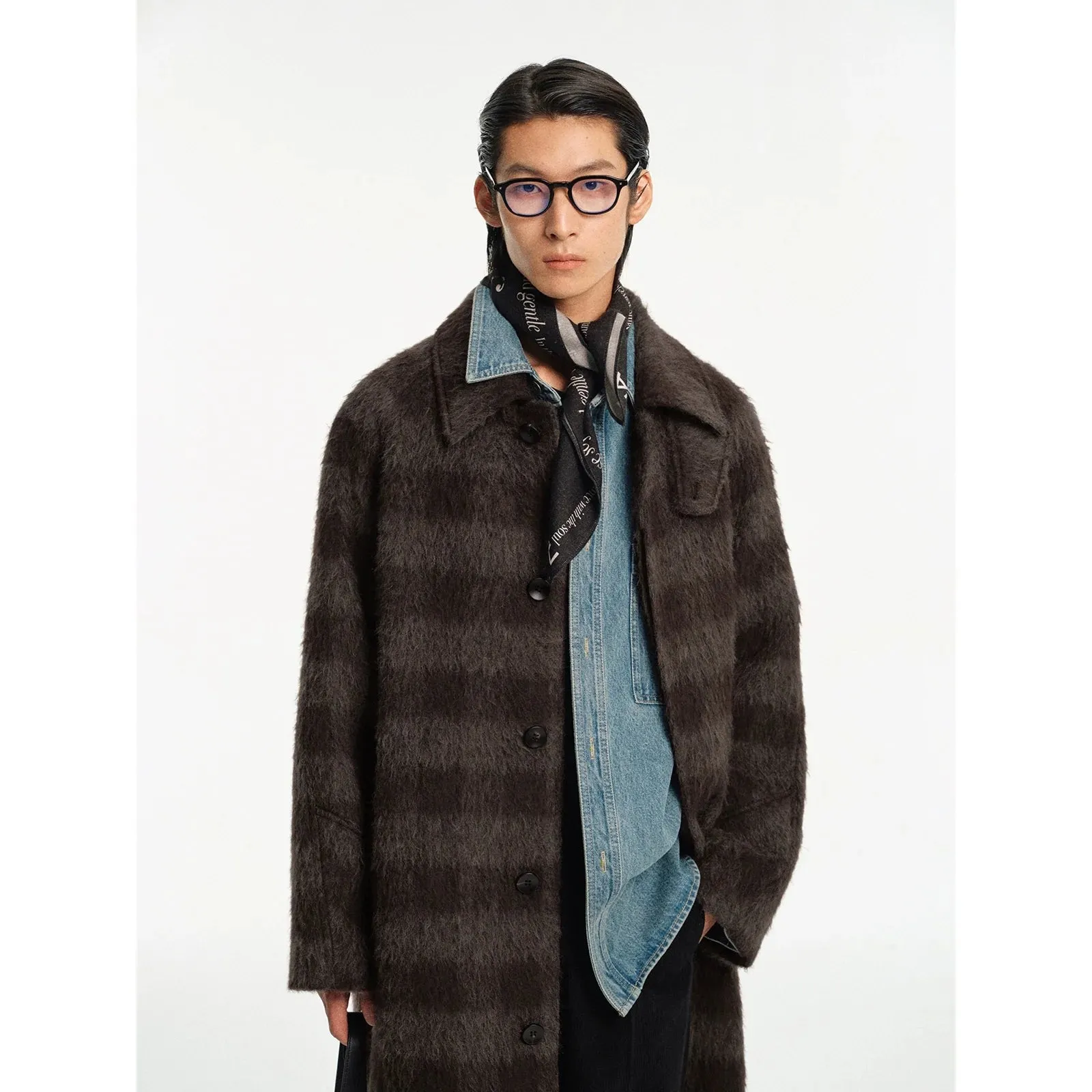 Alpaca Mohair Plaid Coat