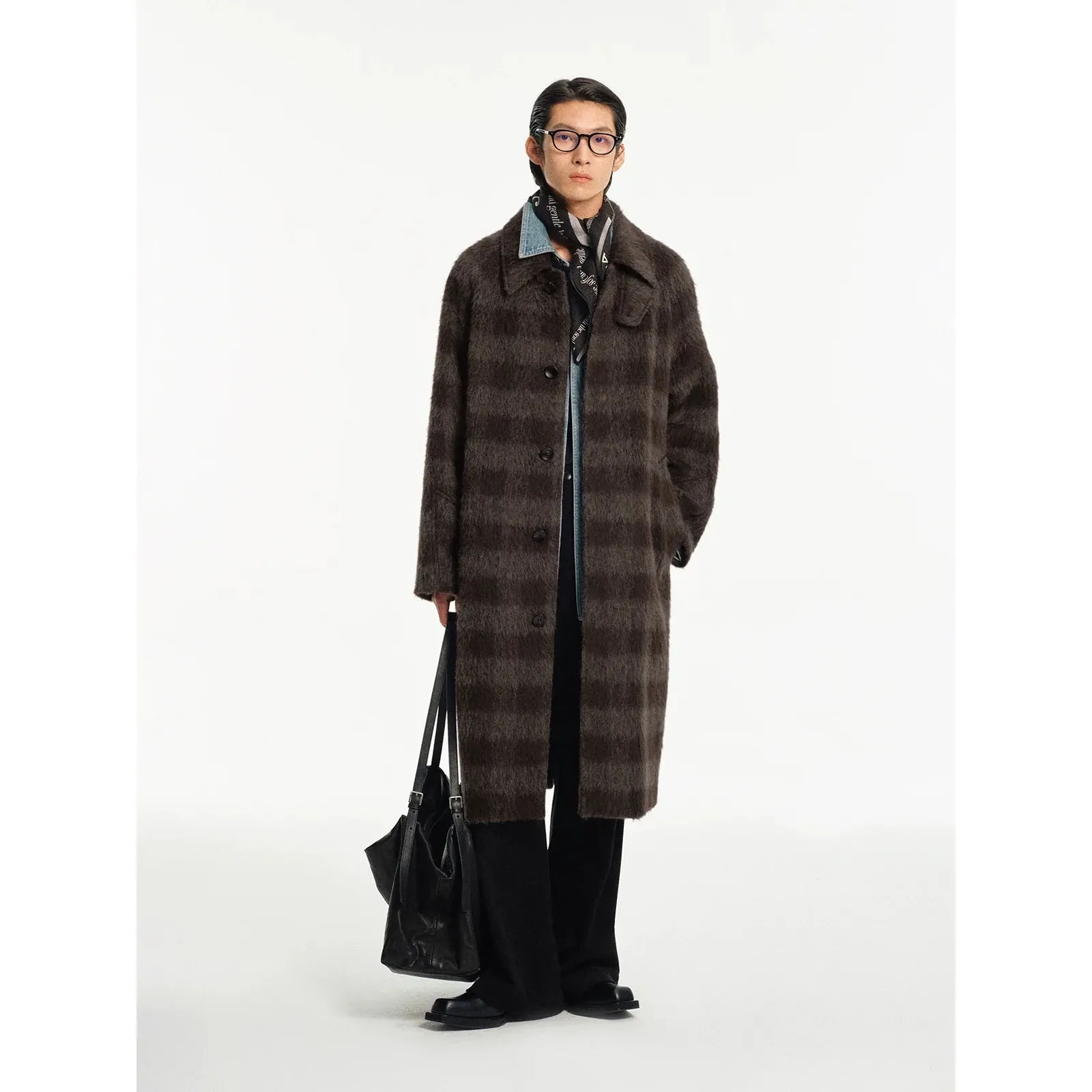 Alpaca Mohair Plaid Coat