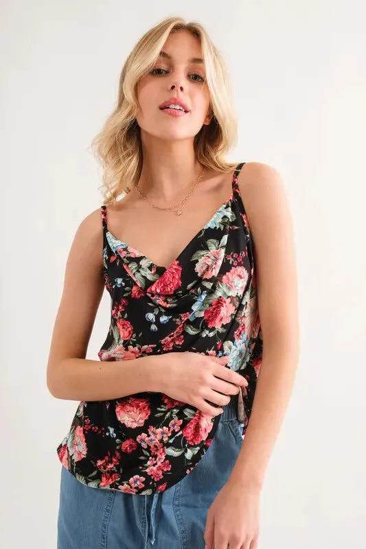 And The Why Floral Printed Casual Tank Top