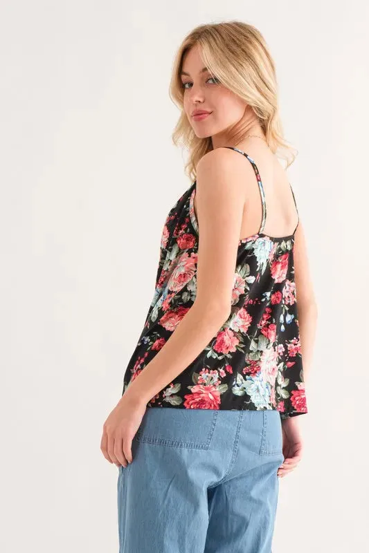 And The Why Floral Printed Casual Tank Top