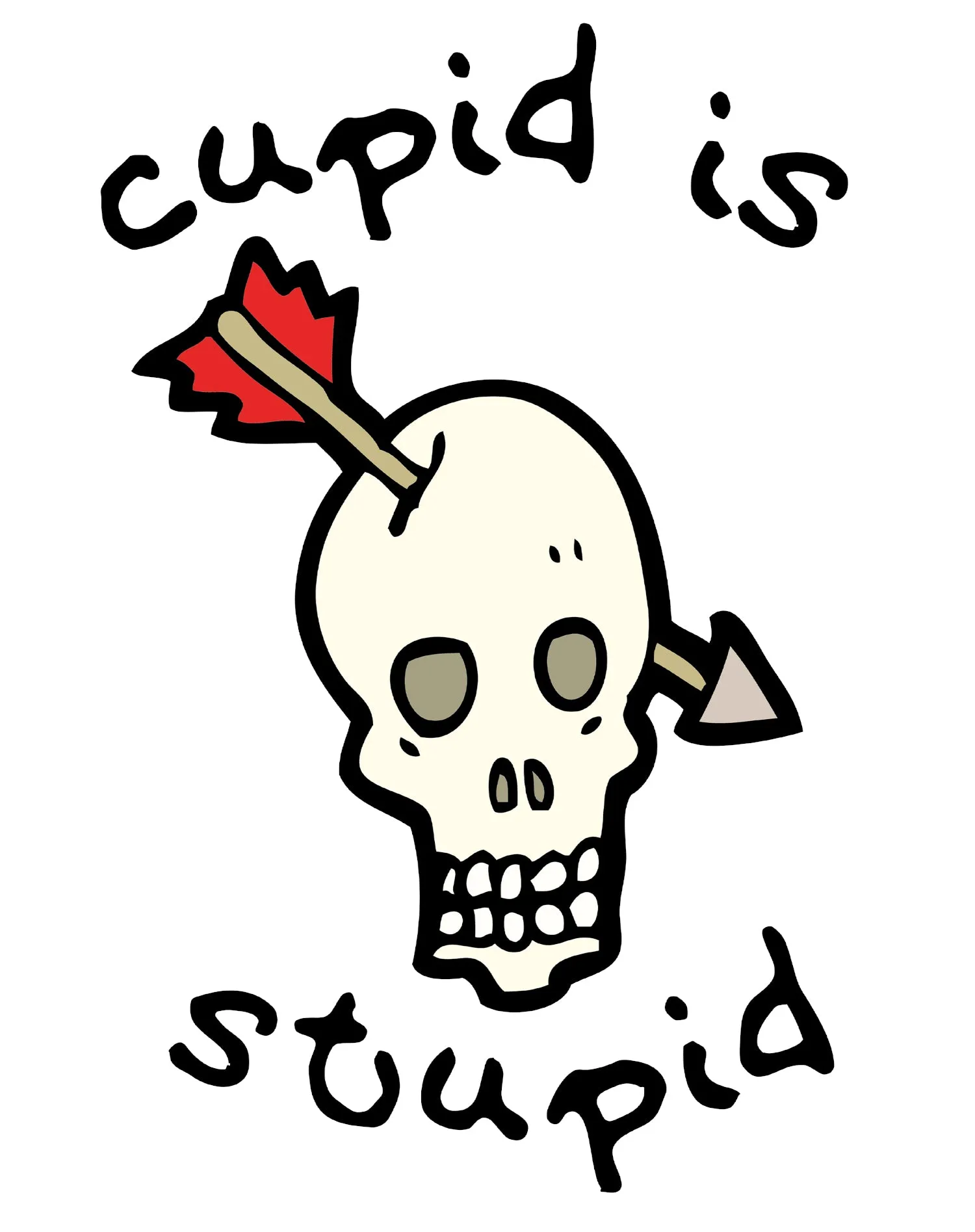 Anti Valentine Cupid Is Stupid Men's T-shirt