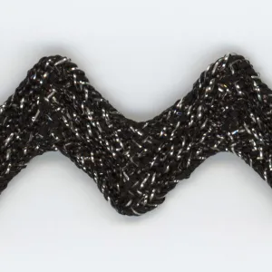 Antique Metallic Trimming Braid #9 Black Silver