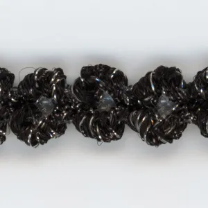 Antique Metallic Trimming Braid #9 Black Silver