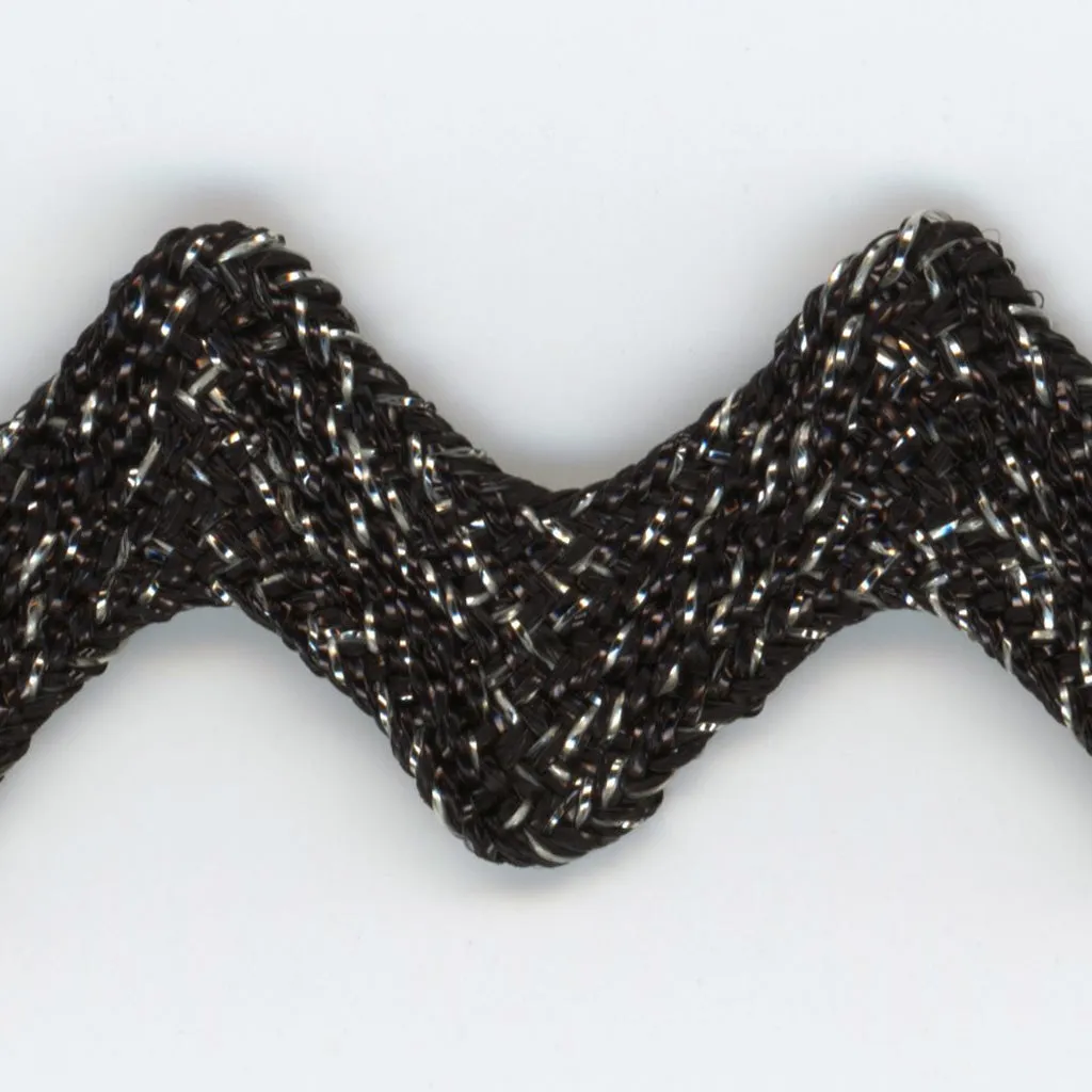 Antique Metallic Trimming Braid #9 Black Silver