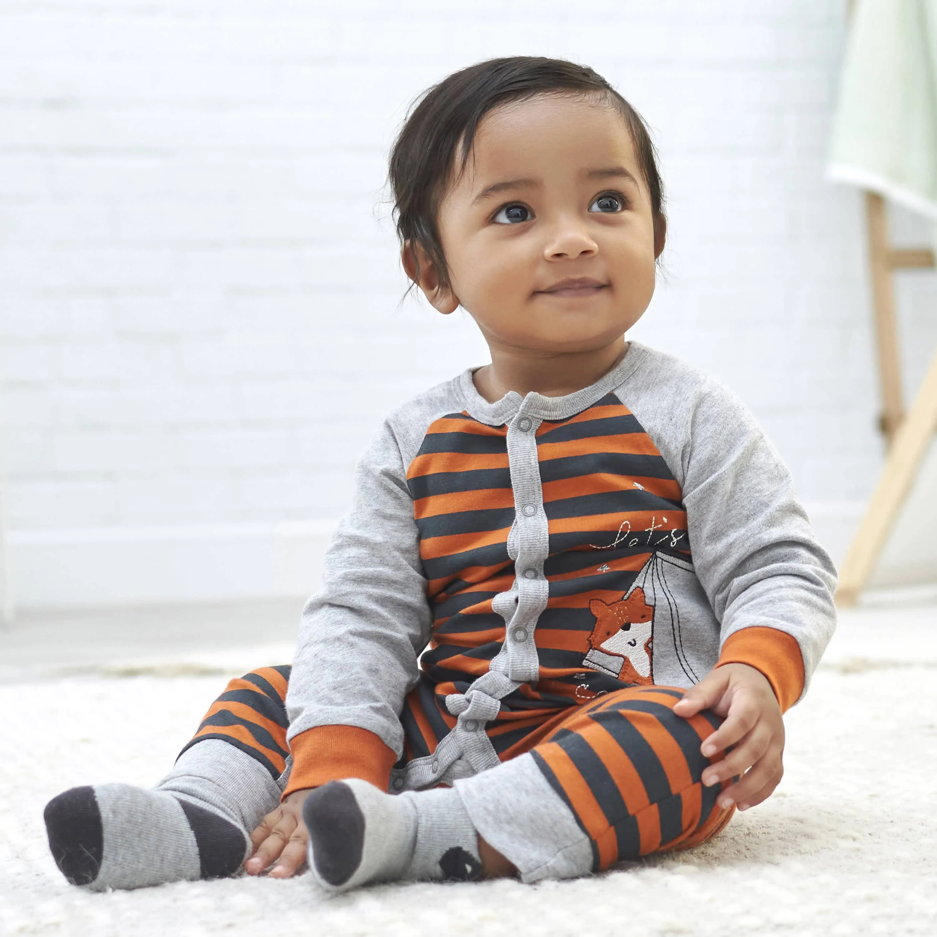 Baby Boys Camping Organic Coverall