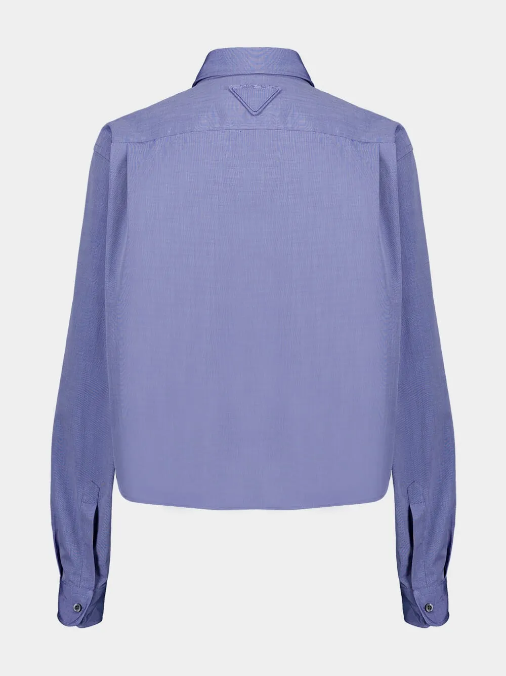 Baltic Blue Button-Up Cotton Shirt