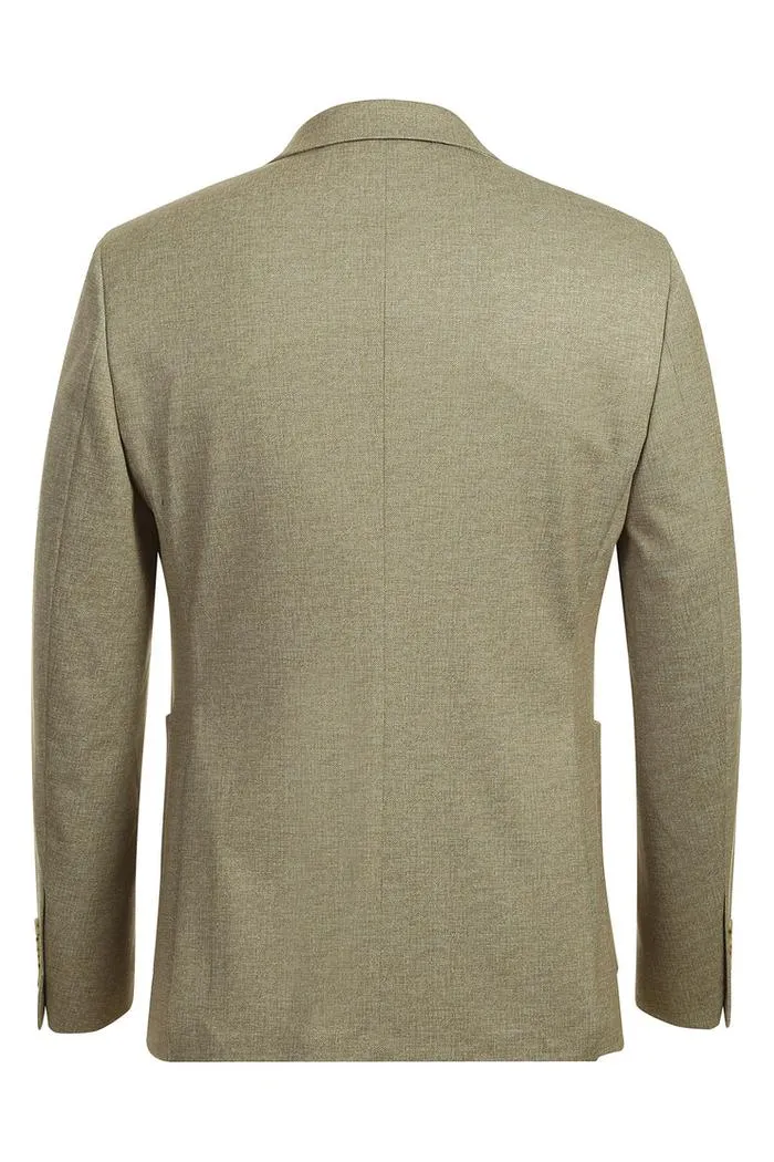 Beige Textured Sports Jacket