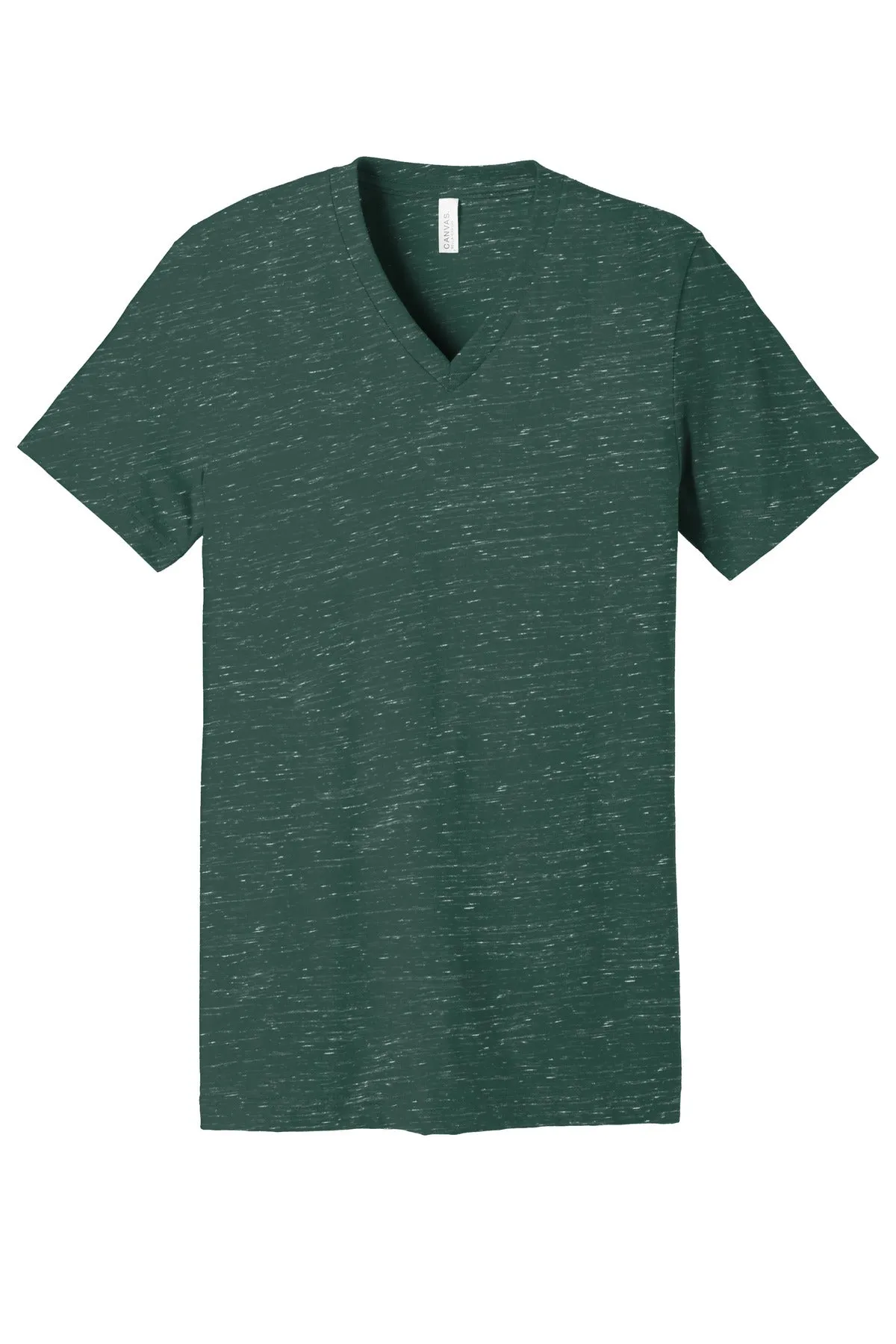 BELLA CANVAS Unisex Textured Jersey V-Neck Tee BC3655 Forest Marble