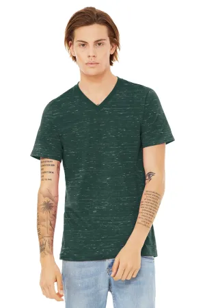 BELLA CANVAS Unisex Textured Jersey V-Neck Tee BC3655 Forest Marble