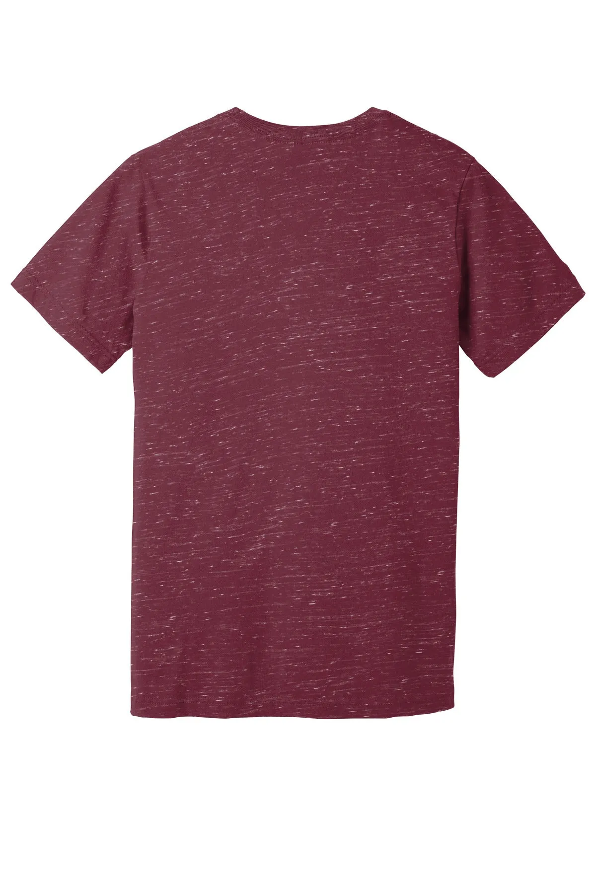 BELLA CANVAS Unisex Textured Jersey V-Neck Tee BC3655 Maroon Marble