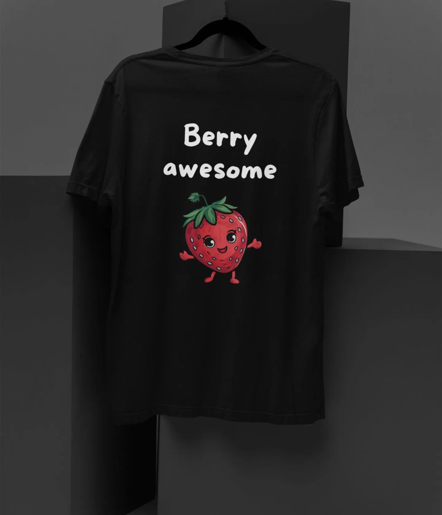 Berry Awesome - Terry Oversized T-Shirt - Dark