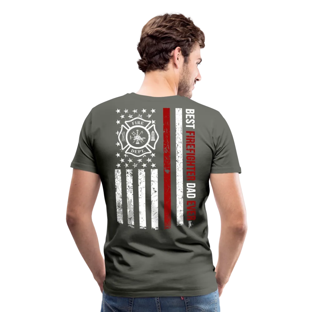 Best Firefighter Dad Ever Men's Premium T-Shirt (CK1848)