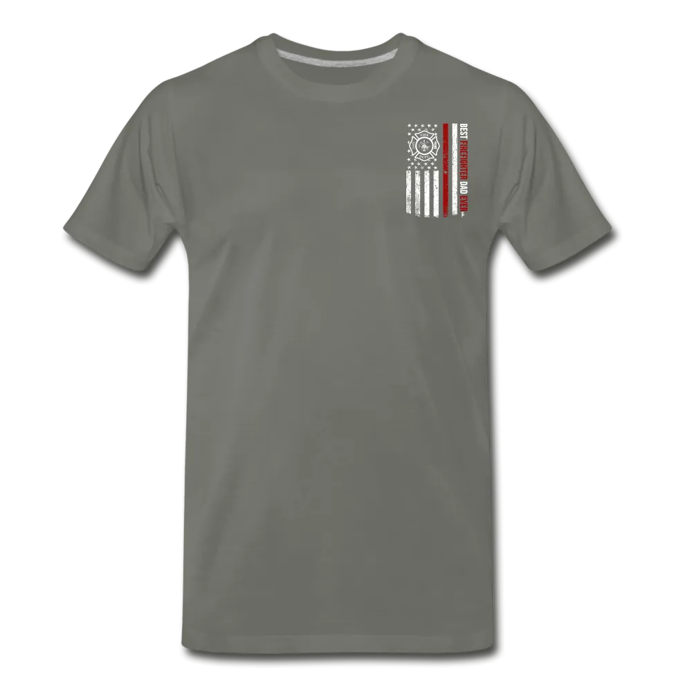 Best Firefighter Dad Ever Men's Premium T-Shirt (CK1848)