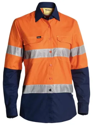 Bisley BL6415T Womens Taped Hi Vis X Airflow™ Ripstop Shirt