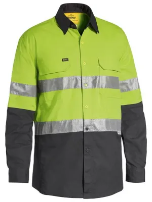 Bisley BS6415T Work Fit X Airflow Taped Hi-Vis Ripstop Shirt