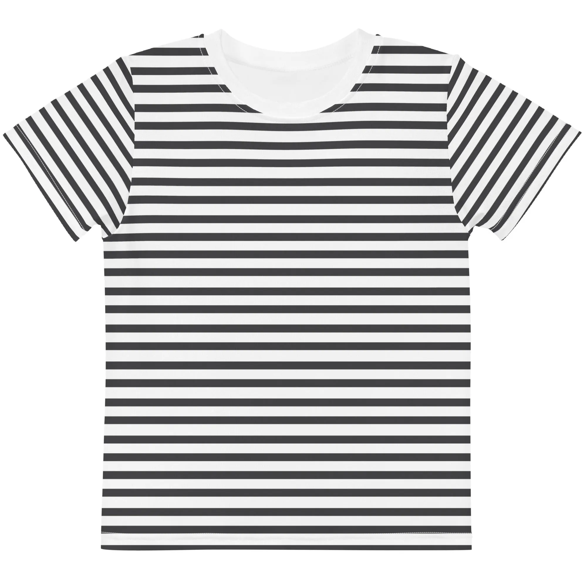 Black & White Stripes - Sustainably Made Kids T-Shirt