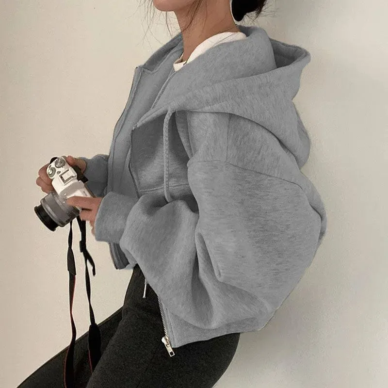 Blair - Fashion Zipper Hooded Sweatshirt