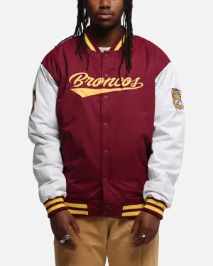 Bleacher Athletic Brisbane Broncos NRL 1908 Baseball Varsity Jacket Official Team Colour