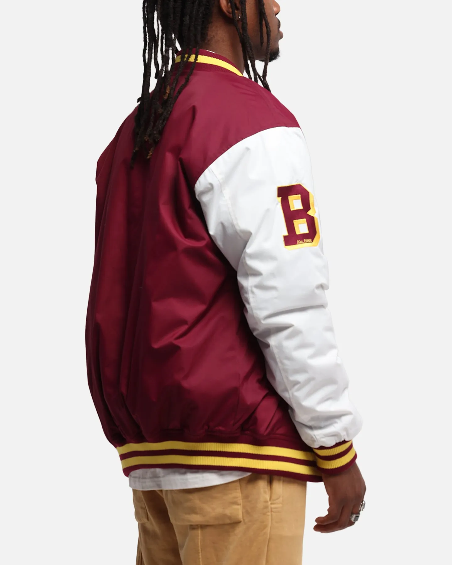 Bleacher Athletic Brisbane Broncos NRL 1908 Baseball Varsity Jacket Official Team Colour