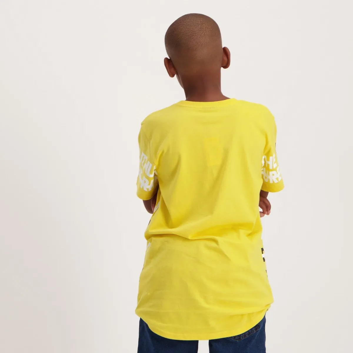Boys Short Sleeve Verb Gold Scoop Tee-Cream