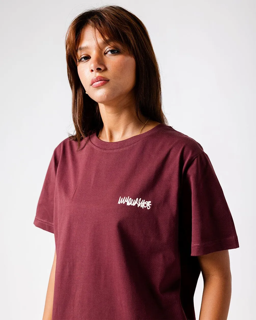 Burgundy IYS Printed Regular Tee