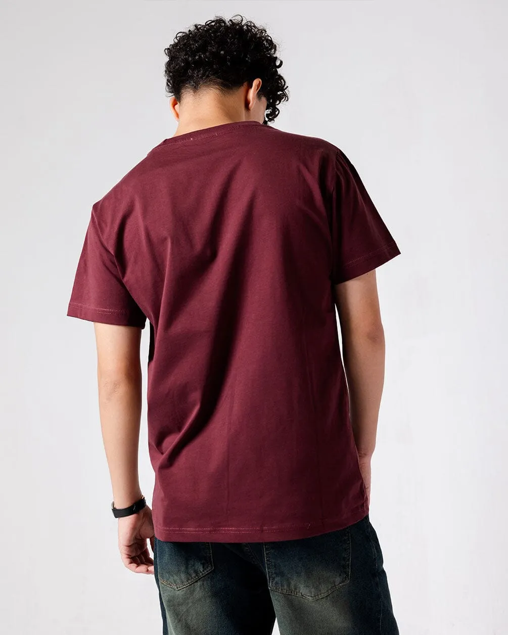 Burgundy IYS Printed Regular Tee