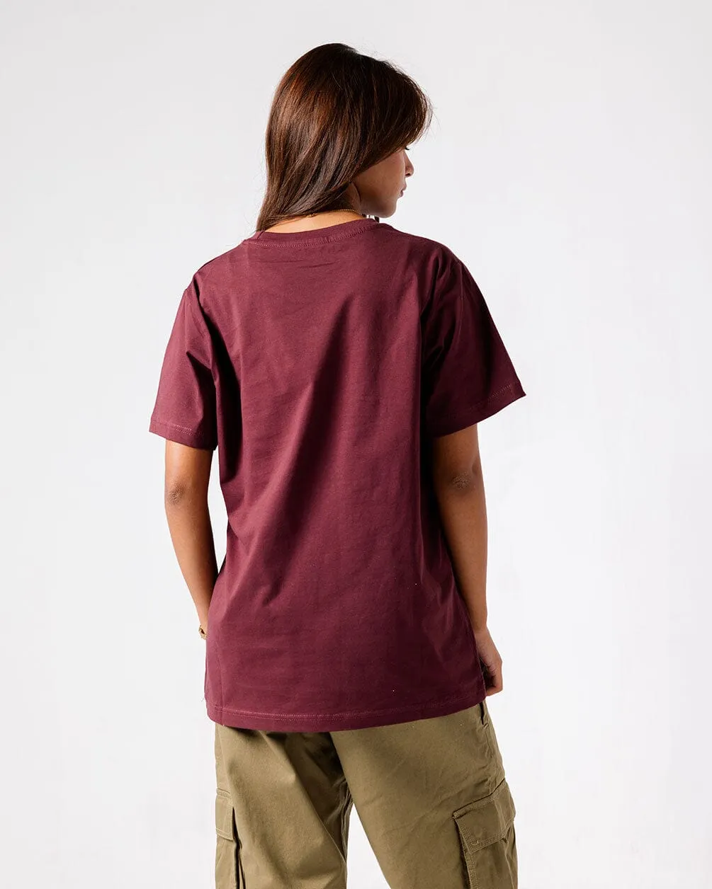 Burgundy IYS Printed Regular Tee