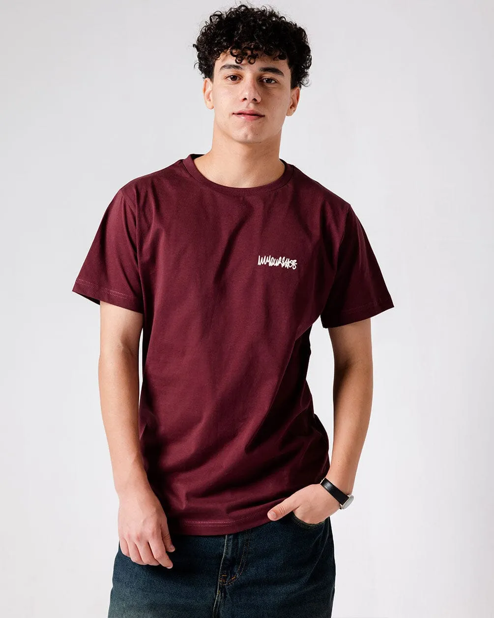 Burgundy IYS Printed Regular Tee