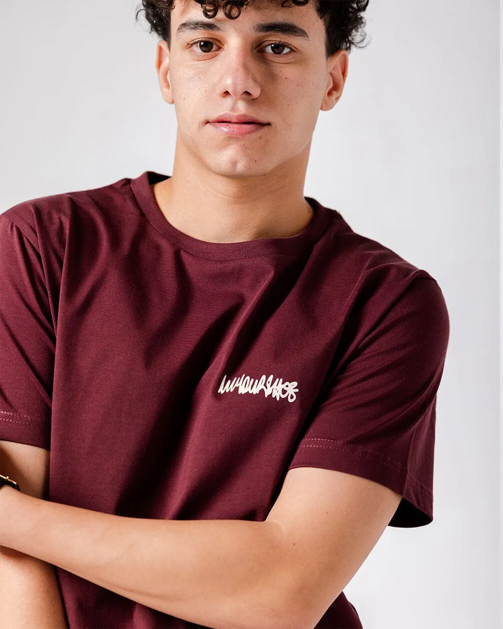 Burgundy IYS Printed Regular Tee