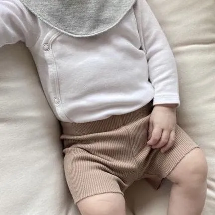 Carey Ribbed Shorts (Biscuit)