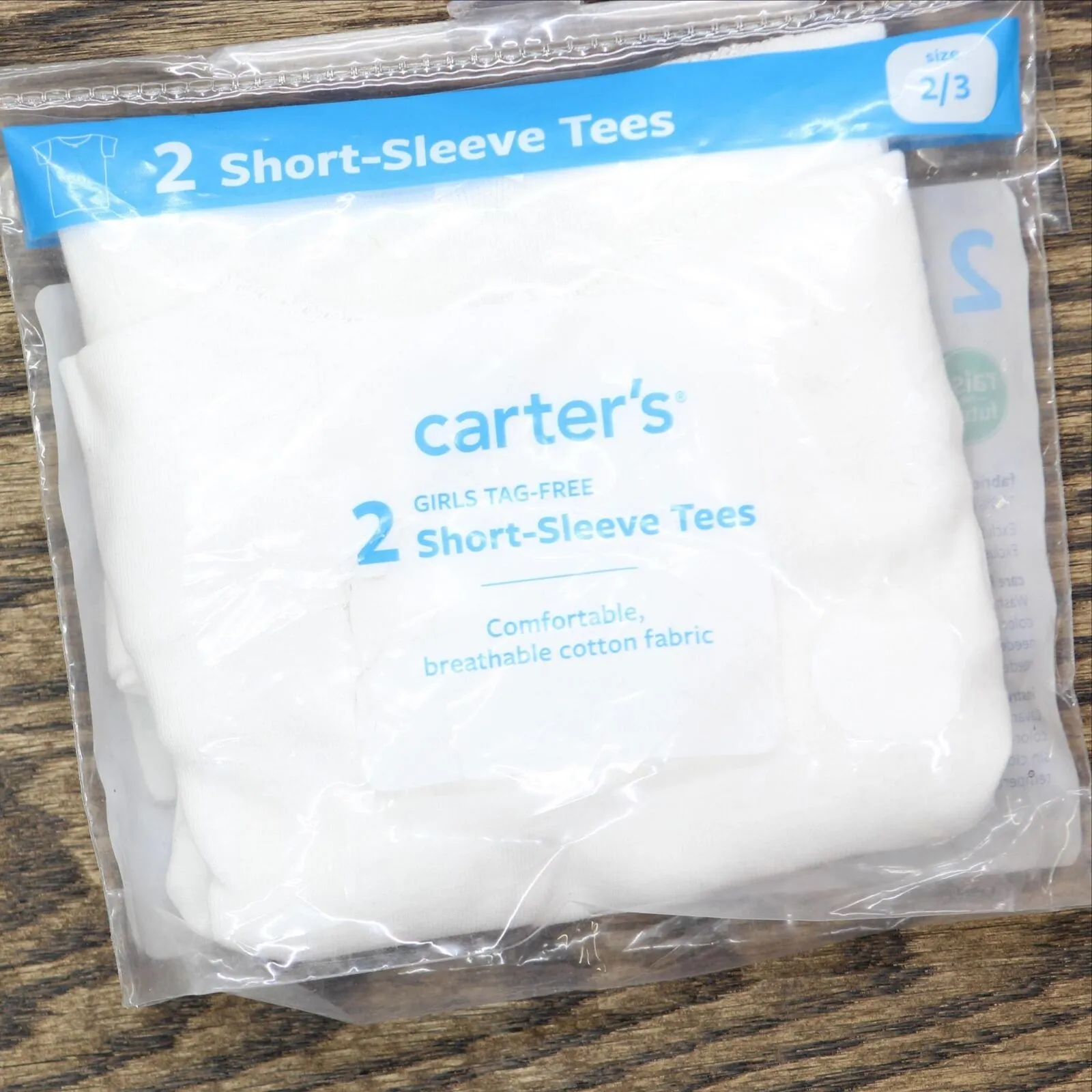 Carter's Girls 2-Piece Pack Cotton T-Shirt 3H740910 White 2/3