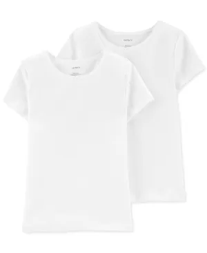 Carter's Girls 2-Piece Pack Cotton T-Shirt 3H740910 White 2/3