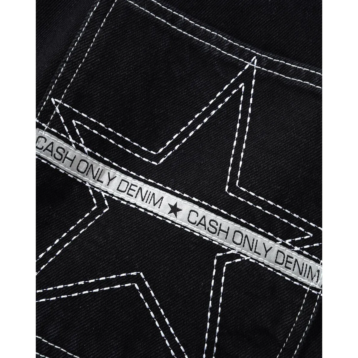 Cash Only - Athletics Denim Shorts Washed Black