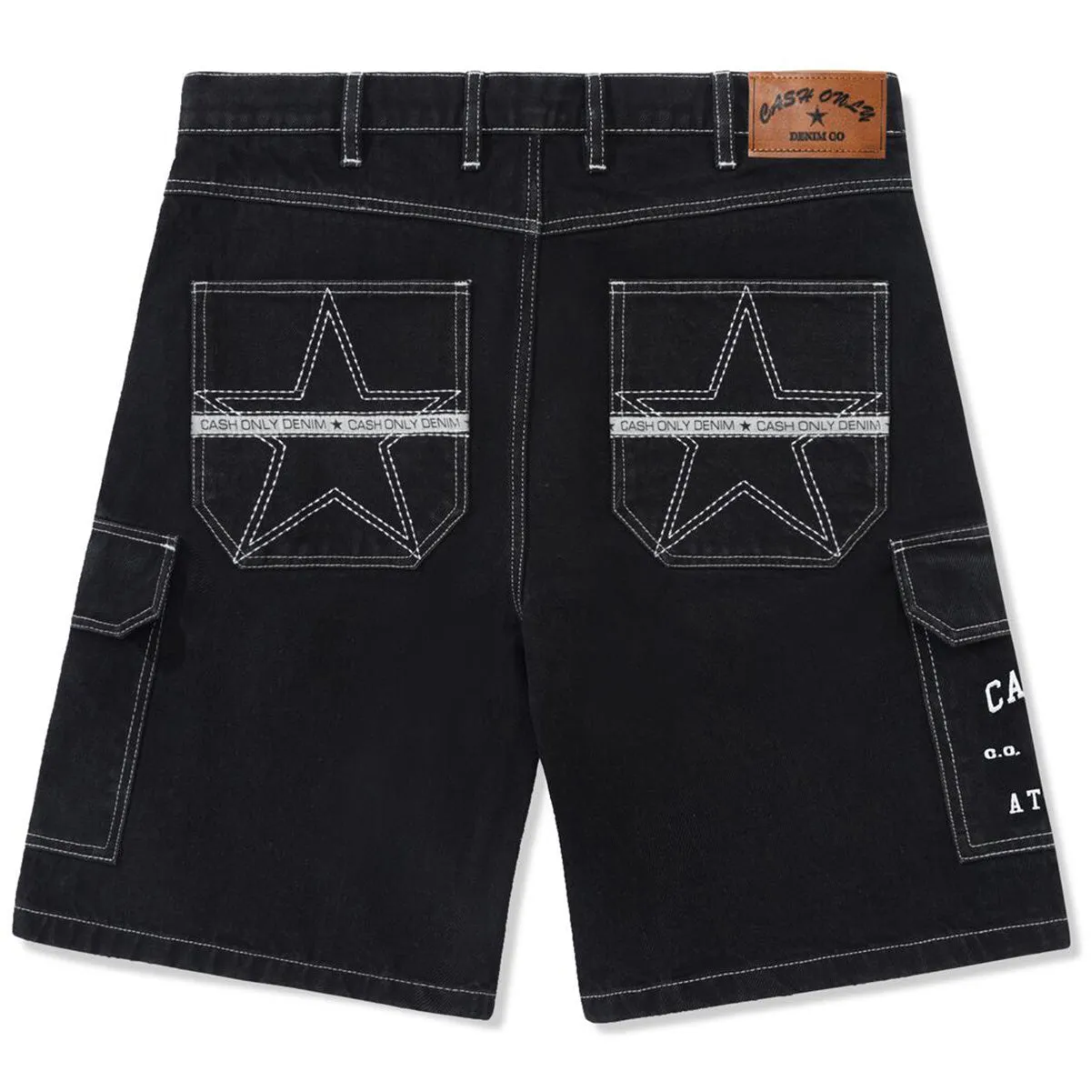 Cash Only - Athletics Denim Shorts Washed Black